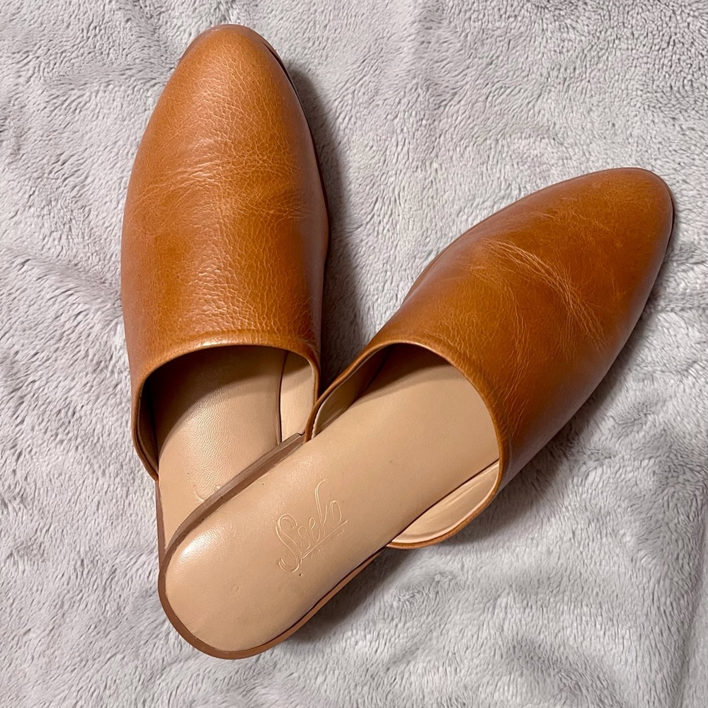 Sseko Cloud Mules in Caramel